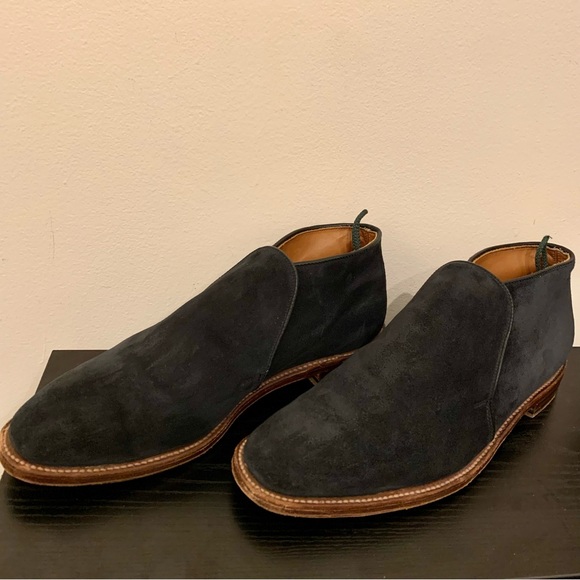 Alden Navy Suede Slip-On Chukka - Picture 7 of 13